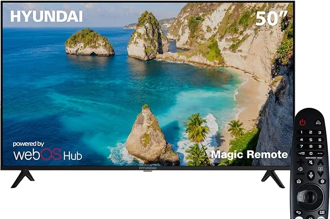 تلفزيون هيونداي بحجم 50 بوصة | دقّة 4K Ultra HD | استهلاك 135 واط | نظام أندرويد الذكي  HY-LTV50UHD