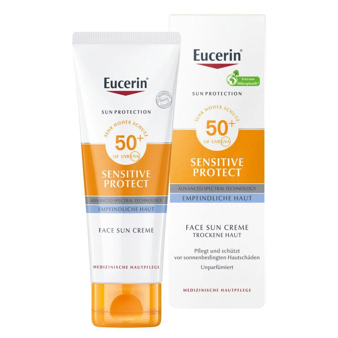 يوسيرين واقي الشمس للبشرة الحساسة بعامل حماية SPF 50+ – تركيبة خفيفة وسريعة الامتصاص – 50 مل