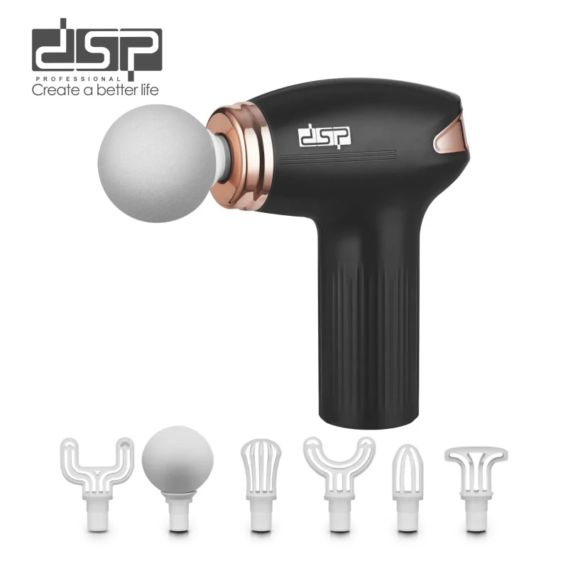 ماكينة تدليك الجسم DSP 80173 – مسدس تدليك احترافي 6-في-1، محمول