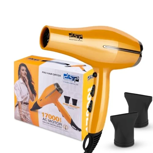 مجفف واستشوار شعر دي اس بي ، 1400 – 1600 واط، فلتر قابل للإزالة، مقبض تبريد للحماية واللمعان، 3 مستويات سرعة، محرك تيار كبير، لمنزل أو صالون 37006