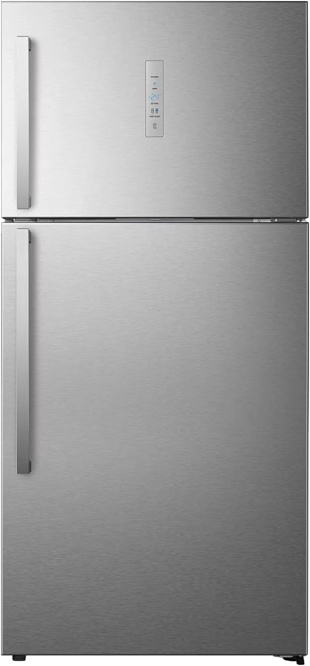 ثلاجة هايسنس 649 لتر | باب علوي مزدوج | لون فضي | ضمان سنة كاملة RT649N4ASU