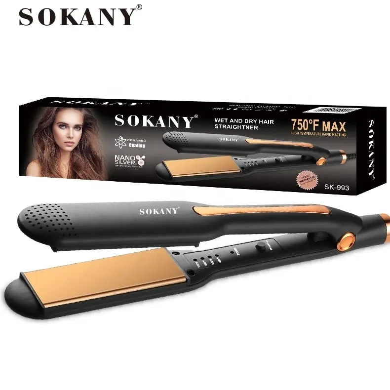 مِملّس شعر سوكاني SK-993 – ألواح سيراميك، تسخين سريع، مناسب لجميع أنواع الشعر