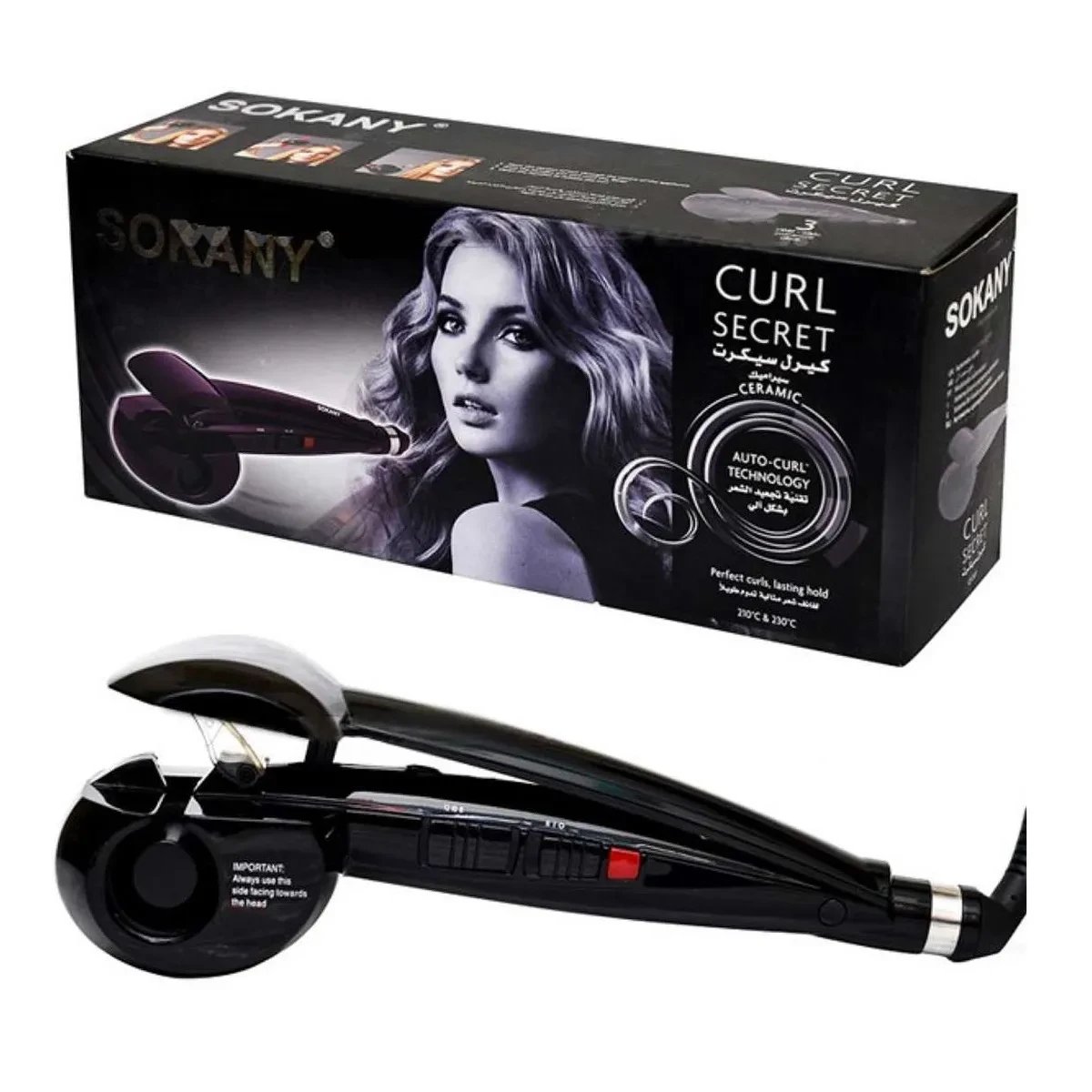 مموج الشعر سوكاني – برميل 19 مم لسماكة تموج متناسقة، تقنيات سيراميك وتورمالين لتجعيد خفيف وسلس SK-501-C