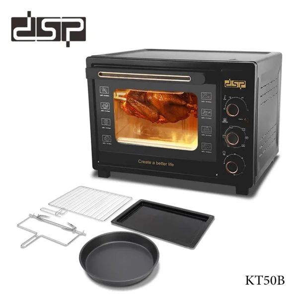 فرن كهربائي دي اس بي سعة 50 لتر – قدرة 1800 واط، طهي متعدد الوظائف – موديل KT50B