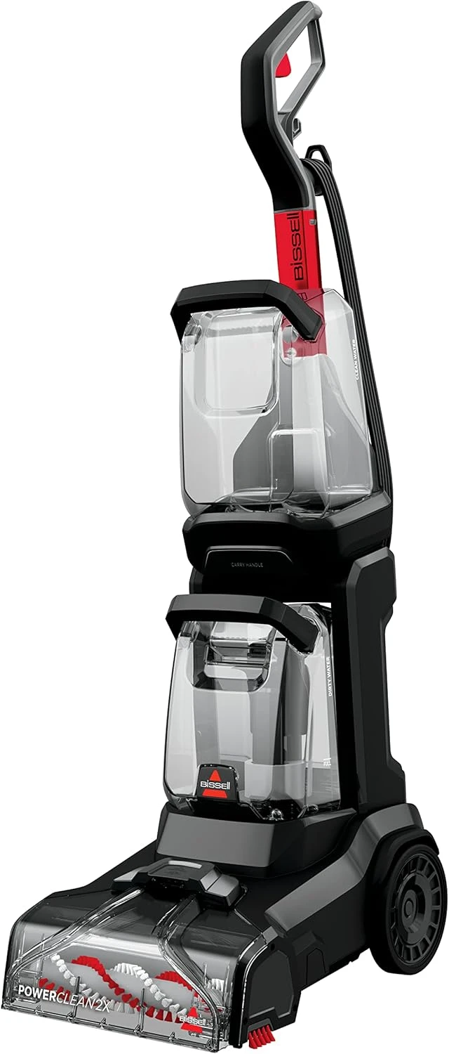 بيسيل مكنسة غسيل السجاد باور كلين ٢ إكس – 800 واط منظف سجاد قوي وخفيف الوزن بنظام الخزان المزدوج، سعة 4.7 لتر، فرشاة ديبريتش بأربع صفوف، تنظيف عميق وسريع مع تجفيف خلال 45 دقيقة 3112K