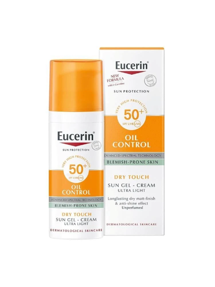 يوسرين جل كريم واقي الشمس للبشرة الدهنية SPF 50+ – تحكم فوري باللمعان ومظهر مطفي (50 مل)