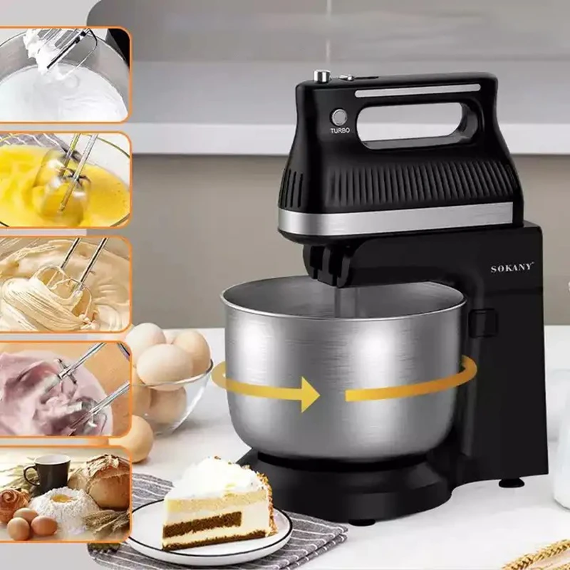 خلاّط عجان سوكاني SK-6663/6664 – سعة 4 لتر، قدرة 500 واط، 5 سرعات + وضع توربو، وعاء ستانلس ستيل